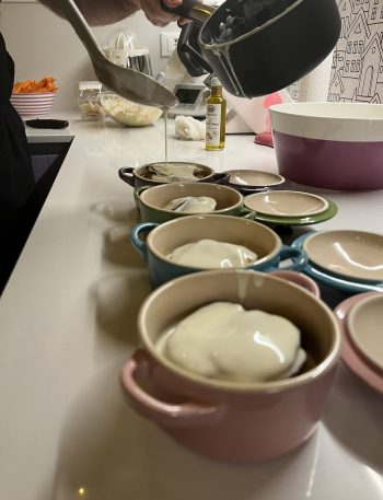 millefoglie di patate con fonduta di taleggio